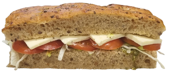Sandwich med Mozzarella, Tomat & Pesto
