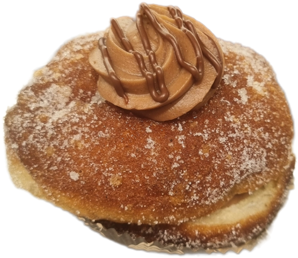 Fastelavnsbolle berliner med Chokoladeskum