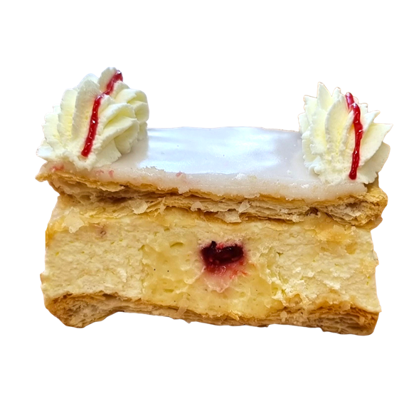 Napoleons Kage med hvid glasur