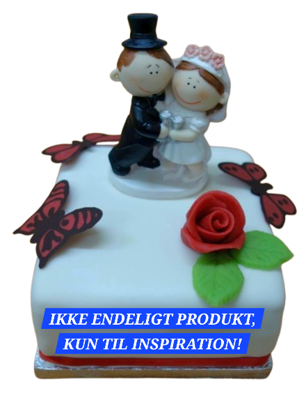 Bryllupskage uden Etage (Sugarpaste)